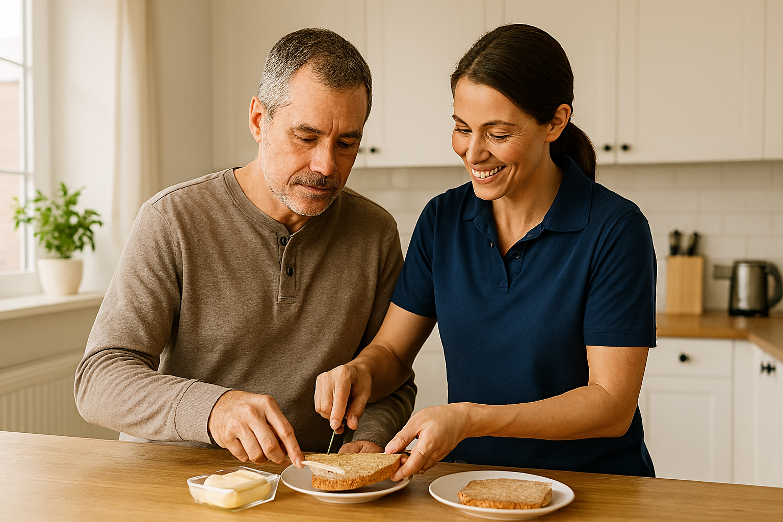Safehabor Care staff with resident
